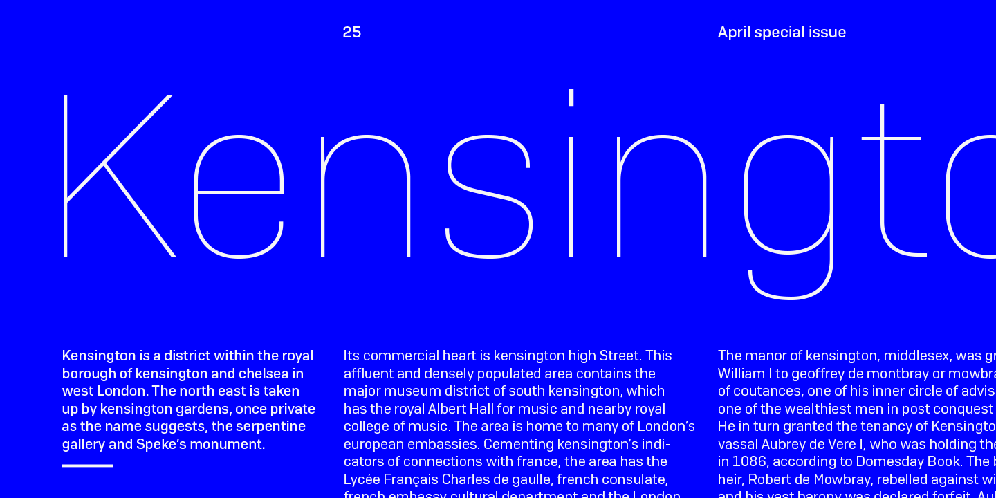 Przykład czcionki Camber Thin Italic